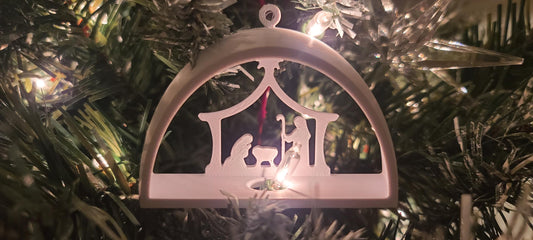 Arched Nativity Scene Christmas Tree Ornament