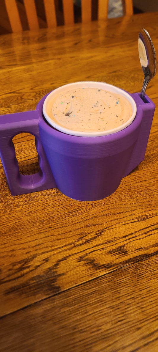 The Ultimate Pint Pal: Ice Cream Holder pint with Spoon Slot