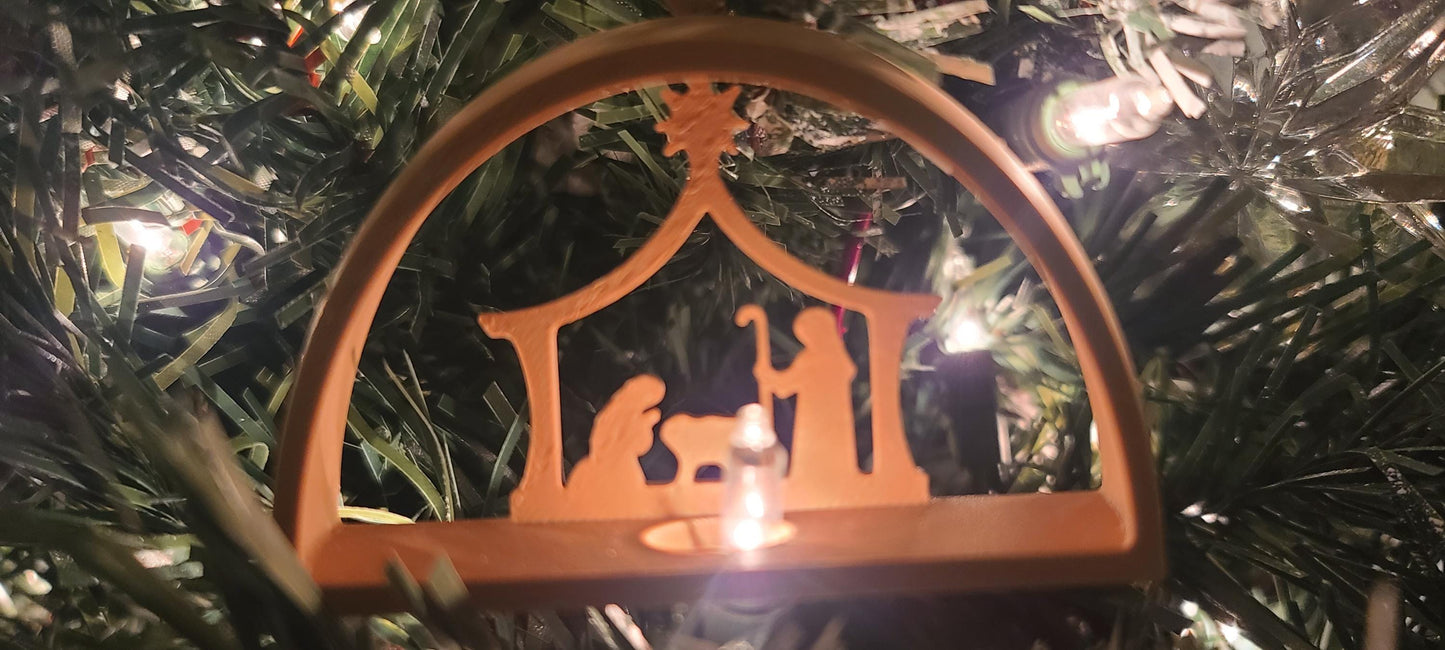 Arched Nativity Scene Christmas Tree Ornament