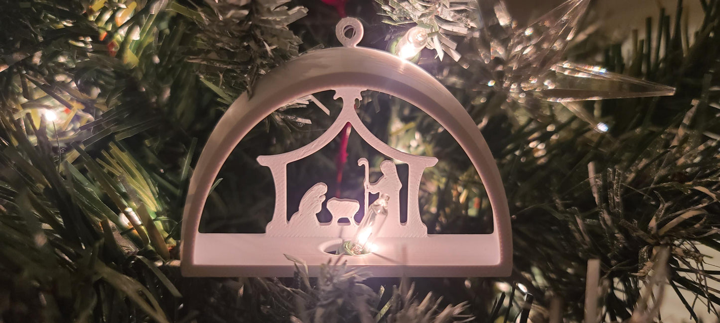 Arched Nativity Scene Christmas Tree Ornament